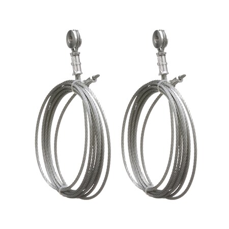 Dura-Lift 1/8 in x 130 in 7 x 19 Steel Truck Door Cables, 1/4 in Spool Eye DLBAC1813014C